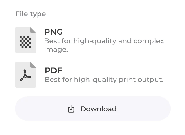 Downloading the AI generated product image and sharing it