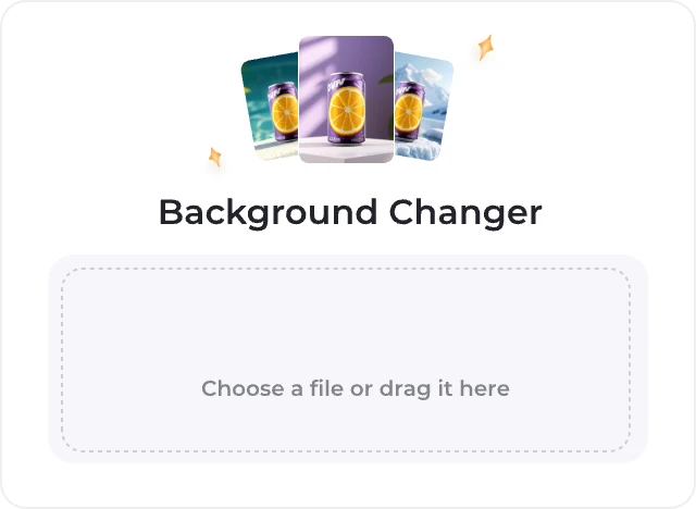 Uploading a product image to start generating a new background with AI
